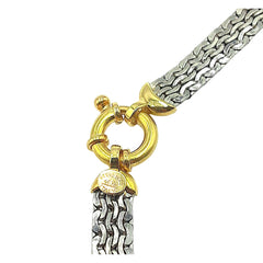 APPRAISED $5000- Platinum and 18KT Yellow Gold Bismark Style Necklace