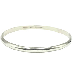 APPRAISED $300- Solid Sterling Silver Slip-on 4.5MM Polished Bangle