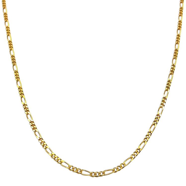 APPRAISED $600- 14KT Yellow Gold 18" Figaro Chain