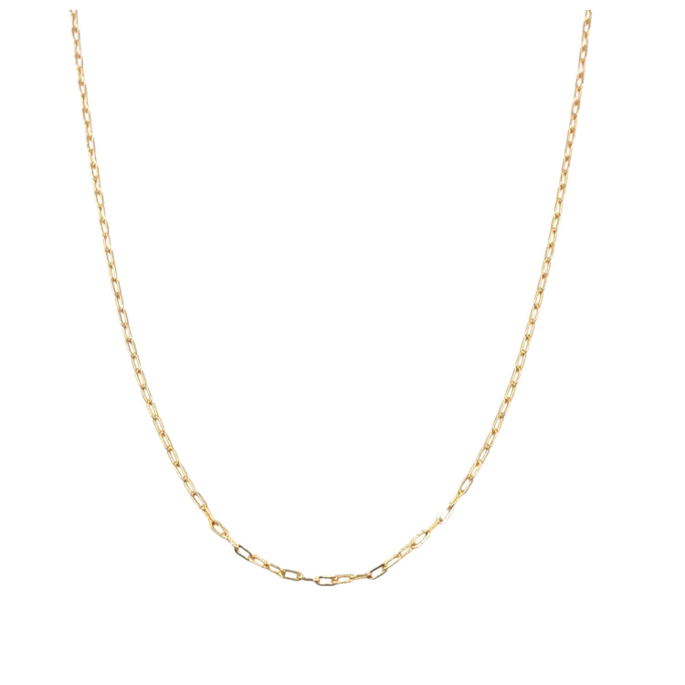 APPRAISED $150- 14KT Yellow Gold 18" Oval Fine Link Chain