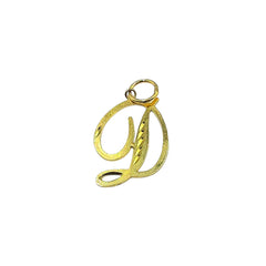 14KT Yellow Gold "D" Letter Charm