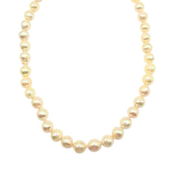 APPRAISED $300- 16" Strand of 47 Baroque Pearls (7.2-7.8MM) with a Sterling Clasp