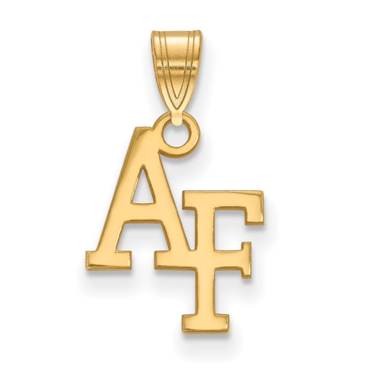 14k Gold LogoArt United States Air Force Academy A-F Small Pendant