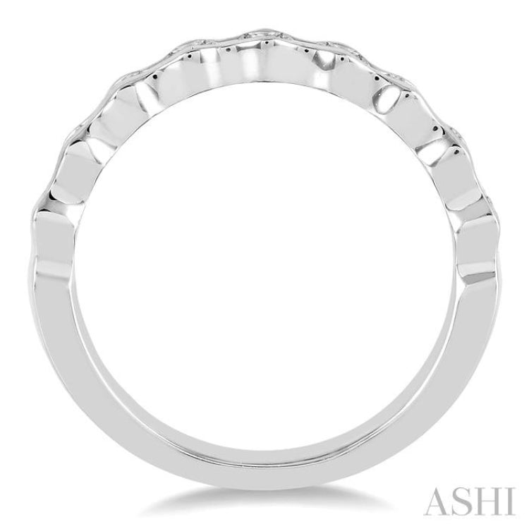 3/4 Ctw Round Cut Diamond Stack Band in 14K White Gold