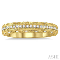 1/3 Ctw Round Cut Diamond Wedding Band in 14K Yellow Gold