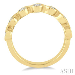 1/2 Ctw Round Cut Diamond Stack Band in 14K Yellow Gold