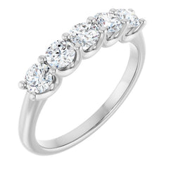 14K White Gold 3/4 CTW Natural Diamond Anniversary Band