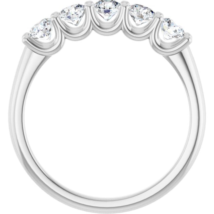 14K White Gold 3/4 CTW Natural Diamond Anniversary Band