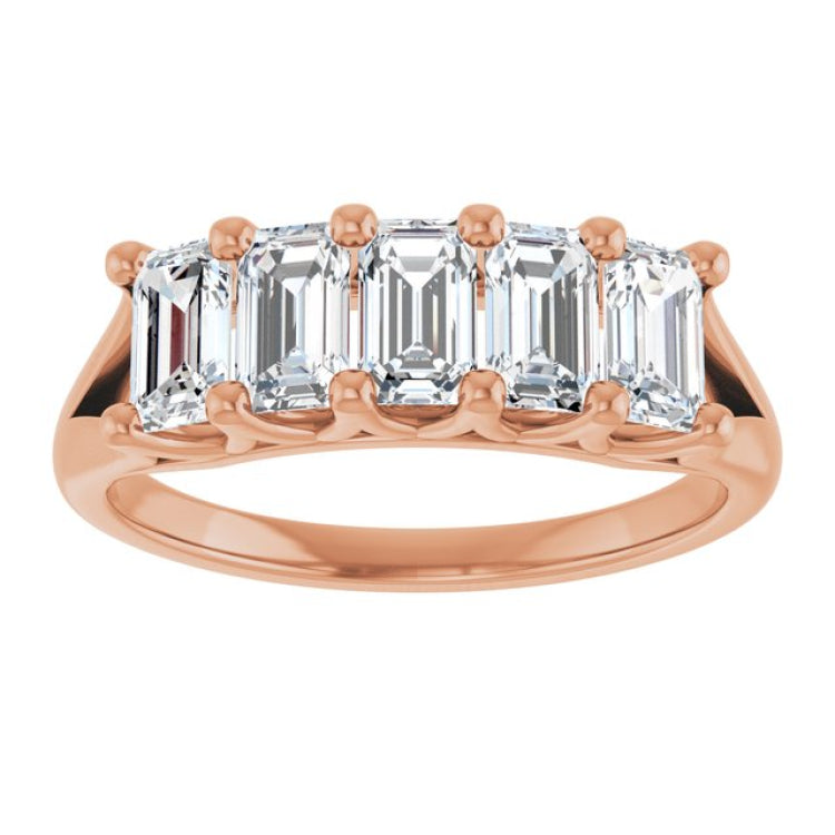 14K Rose Gold 1 3/4 CTW Lab-Grown Diamond Anniversary Band