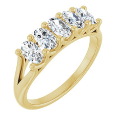 14K Yellow Gold 1 CTW Lab-Grown Diamond Anniversary Band
