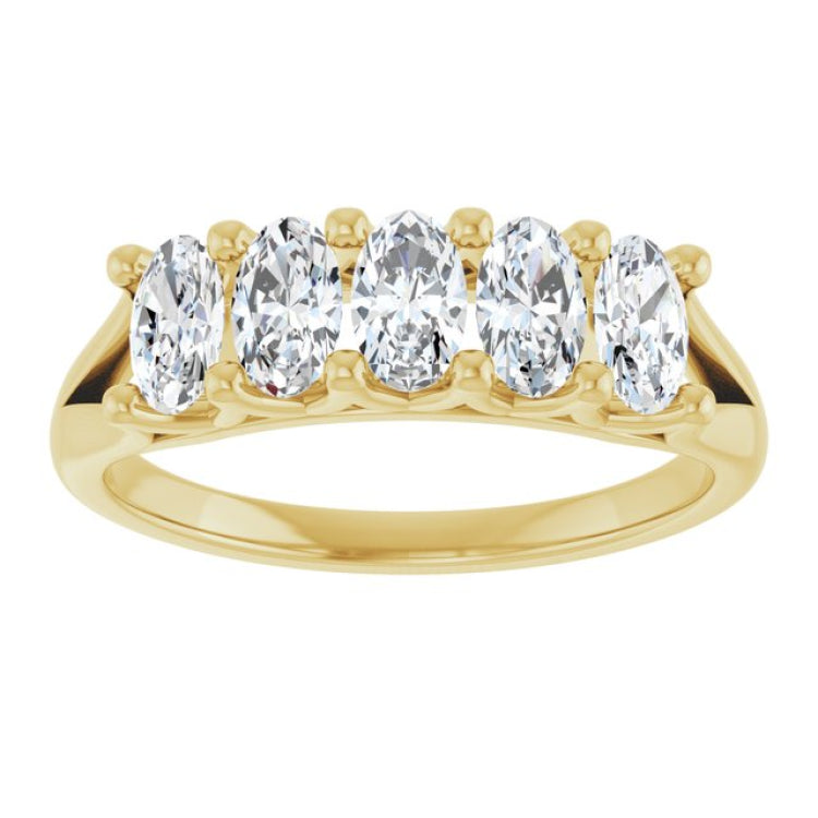 14K Yellow Gold 1 CTW Lab-Grown Diamond Anniversary Band