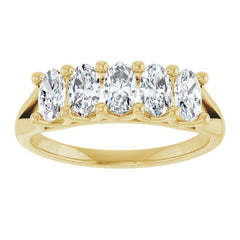 14K Yellow Gold 1 CTW Lab-Grown Diamond Anniversary Band
