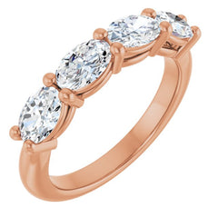 14K Rose Gold 1 1/2 CTW Natural Diamond Anniversary Band