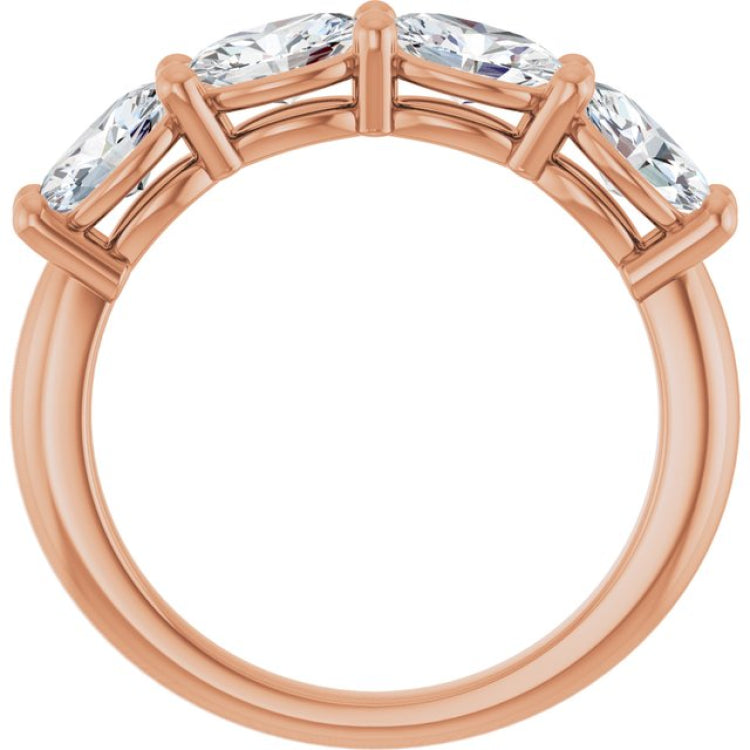 14K Rose Gold 1 1/2 CTW Natural Diamond Anniversary Band
