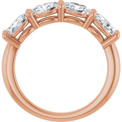 14K Rose Gold 1 1/2 CTW Natural Diamond Anniversary Band