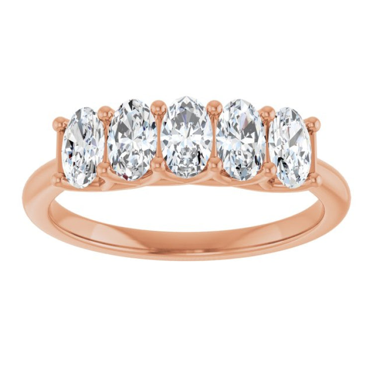 14K Rose Gold 1 1/4 CTW Natural Diamond Annniversary Band