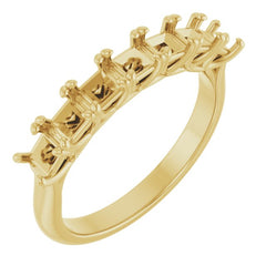 10K Yellow Gold 9/10 CTW Natural Diamond Anniversary Band