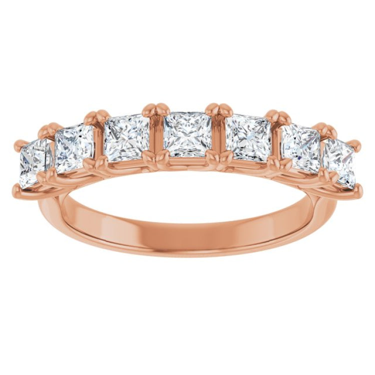 10K Rose Gold 1 1/8 CTW Natural Diamond Anniversary Band