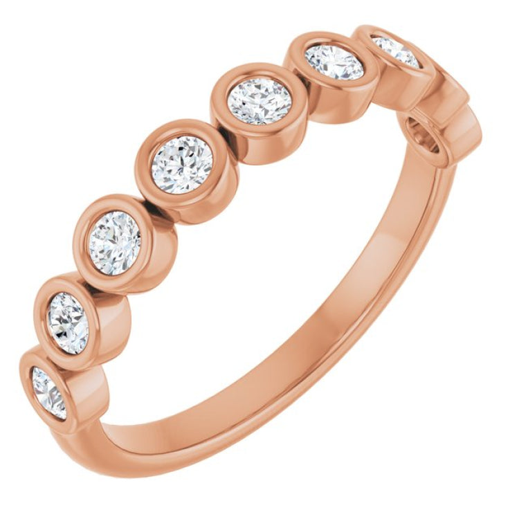 10K Rose Gold 1/3 CTW Natural Diamond Anniversary Band