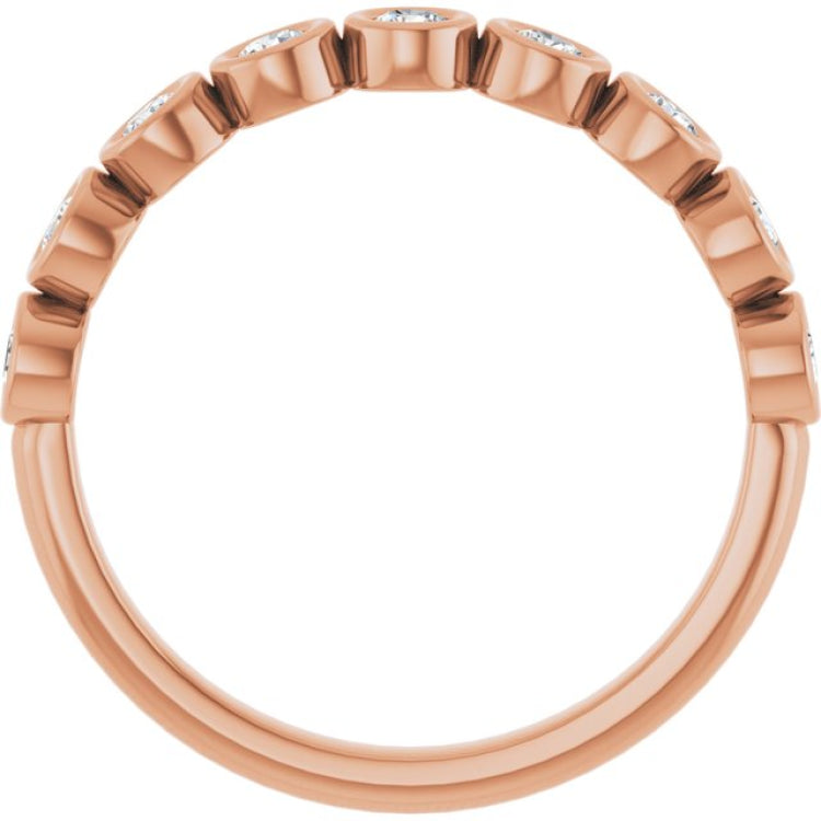 10K Rose Gold 1/3 CTW Natural Diamond Anniversary Band