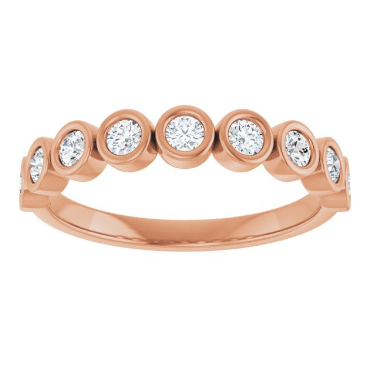 10K Rose Gold 1/3 CTW Natural Diamond Anniversary Band