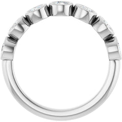 10K White Gold 5/8 CTW Natural Diamond Anniversary Band