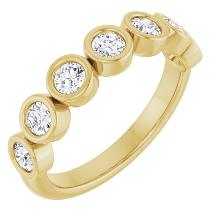 10K Yellow Gold 5/8 CTW Natural Diamond Anniversary Band