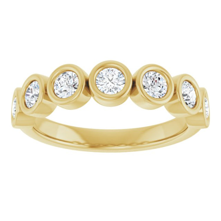 10K Yellow Gold 5/8 CTW Natural Diamond Anniversary Band