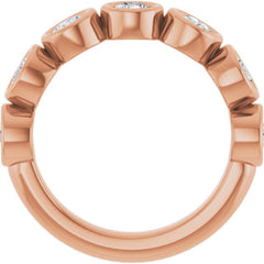 10K Rose Gold 1 1/2 CTW Natural Diamond Anniversary Band