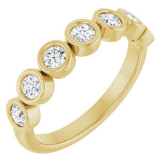 10K Yellow Gold 1/2 CTW Lab-Grown Diamond Anniversary Band