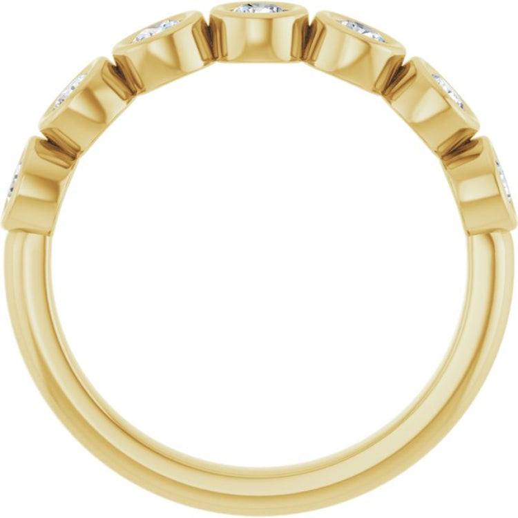 10K Yellow Gold 1/2 CTW Lab-Grown Diamond Anniversary Band