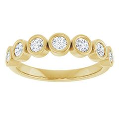 10K Yellow Gold 1/2 CTW Lab-Grown Diamond Anniversary Band