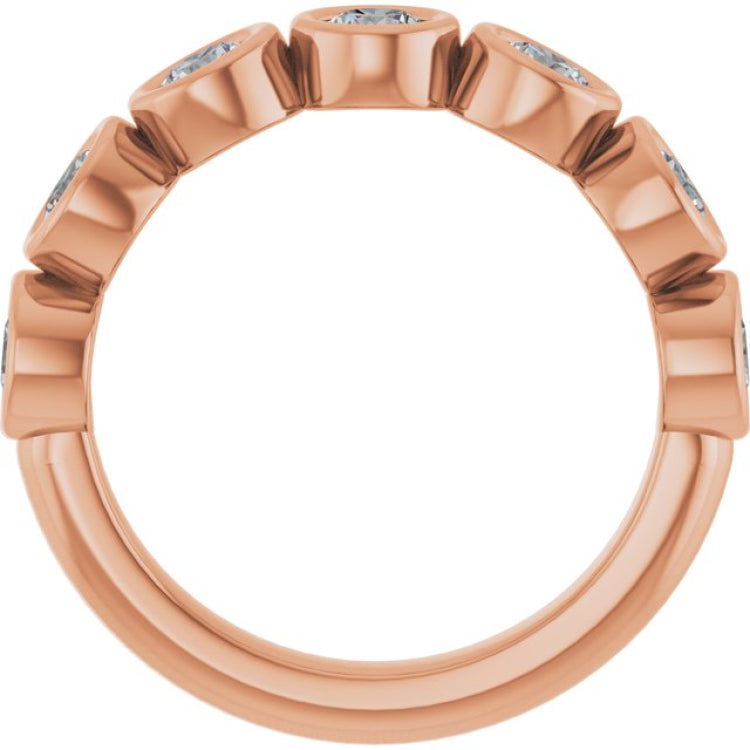 10K Rose Gold 1 CTW Lab-Grown Diamond Anniversary Band
