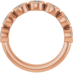 10K Rose Gold 1 CTW Lab-Grown Diamond Anniversary Band