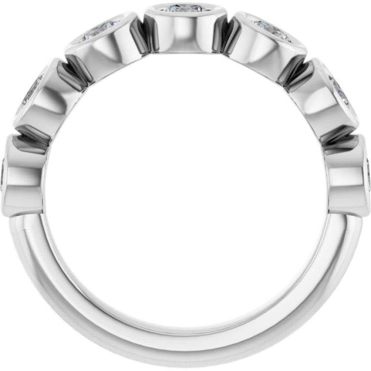 10K White Gold 1 CTW Lab-Grown Diamond Anniversary Band