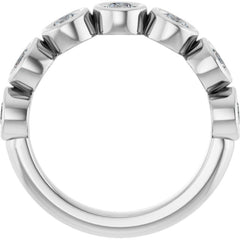 10K White Gold 1 CTW Lab-Grown Diamond Anniversary Band
