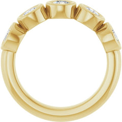 10K Yellow Gold 1 1/6 CTW Lab-Grown Diamond Anniversary Band