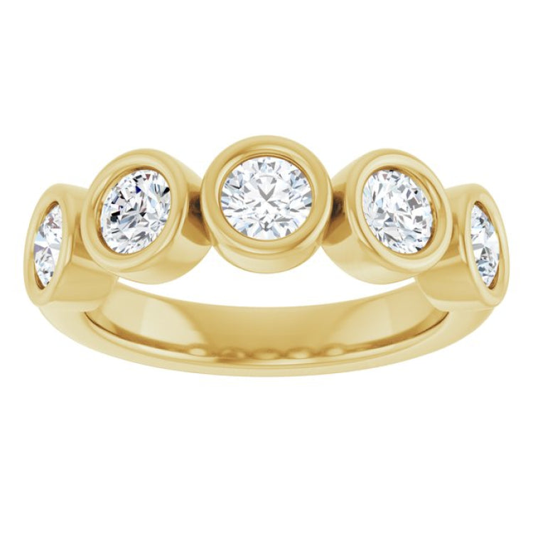 10K Yellow Gold 1 1/6 CTW Lab-Grown Diamond Anniversary Band