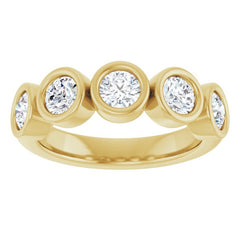 10K Yellow Gold 1 1/6 CTW Lab-Grown Diamond Anniversary Band