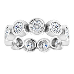 10K White Gold 1 5/8 CTW Natural Diamond Eternity Band Size 5.25