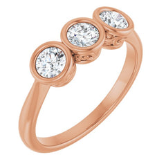 10K Rose Gold 5/8 CTW Natural Diamond Anniversary Band