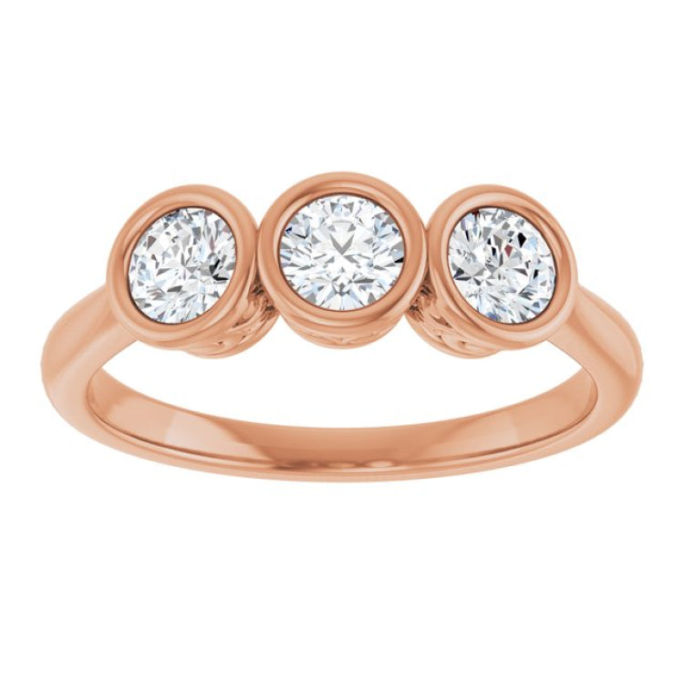 10K Rose Gold 5/8 CTW Natural Diamond Anniversary Band