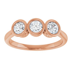 10K Rose Gold 5/8 CTW Natural Diamond Anniversary Band