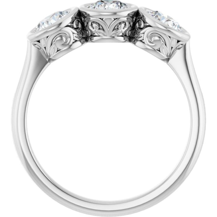 10K White Gold 1 3/8 CTW Natural Diamond Anniversary Band