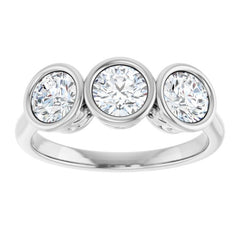 10K White Gold 1 3/8 CTW Natural Diamond Anniversary Band