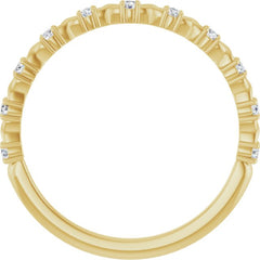 10K Yellow Gold 1/6 CTW Natural Diamond Anniversary Band
