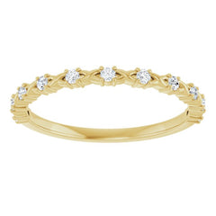 10K Yellow Gold 1/6 CTW Natural Diamond Anniversary Band