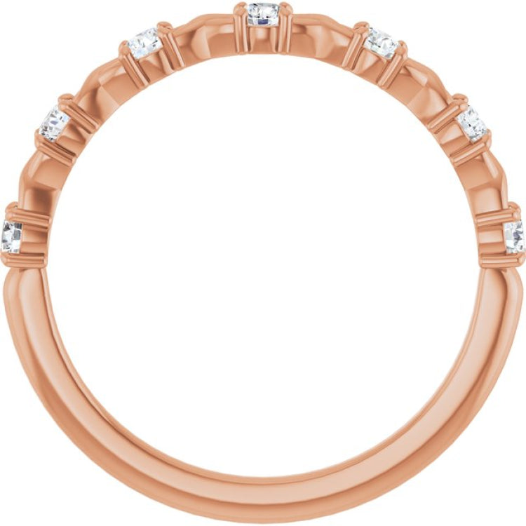 10K Rose Gold 1/4 CTW Natural Diamond Anniversary Band