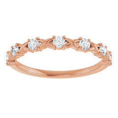 10K Rose Gold 1/4 CTW Natural Diamond Anniversary Band