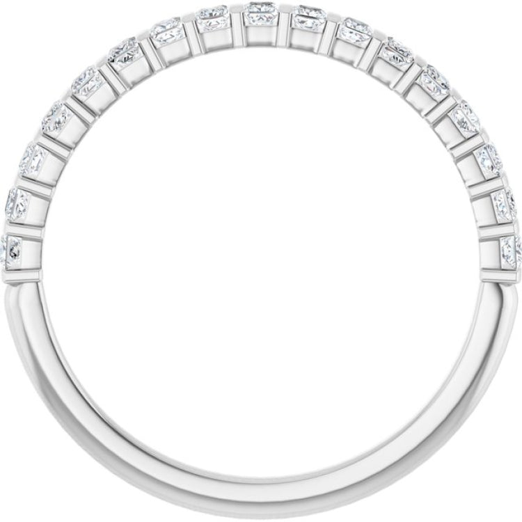 10K White Gold 3/8 CTW Natural Diamond Anniversary Band